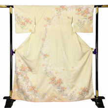 画像をギャラリービューアに読み込む, 訪問着 クリーム 菊・枝梅(No.2056a〜2059a) S / M / L /XL