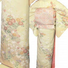 画像をギャラリービューアに読み込む, 訪問着 クリーム 菊・枝梅(No.2056a〜2059a) S / M / L /XL