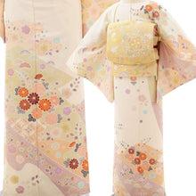 画像をギャラリービューアに読み込む, 訪問着 クリーム 辻が花(No.2206a〜2209a) S / M / L / XL