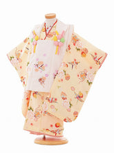 画像をギャラリービューアに読み込む, 3歳女の子 クリーム色・折り鶴 手まり (No.6005)