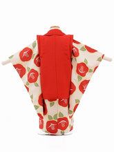 画像をギャラリービューアに読み込む, 3歳女の子 オフホワイト・赤ツバキ (No.6006)