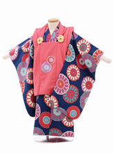 画像をギャラリービューアに読み込む, 3歳女の子 紺・丸菊 (No.6009)