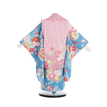画像をギャラリービューアに読み込む, 3歳女の子 ピンク・鹿の子 桜 牡丹 (No.6018)