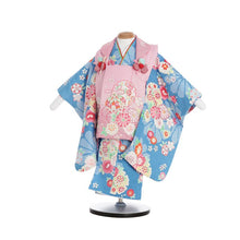 画像をギャラリービューアに読み込む, 3歳女の子 ピンク・鹿の子 桜 牡丹 (No.6018)