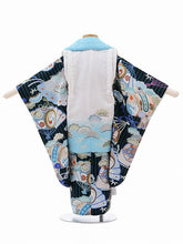 画像をギャラリービューアに読み込む, 3歳男の子 黒縦縞・吉祥文・鷹(No.6501)