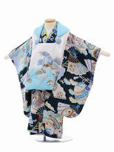 画像をギャラリービューアに読み込む, 3歳男の子 黒縦縞・吉祥文・鷹(No.6501)