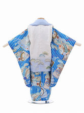 画像をギャラリービューアに読み込む, 3歳男の子 青縦縞・吉祥文・鷹(No.6502)