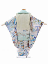 画像をギャラリービューアに読み込む, 3歳男の子 グレー縦縞・吉祥文・鷹 (No.6503)