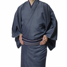 画像をギャラリービューアに読み込む, 羽織着物 紺色 市松 御召風(No.8068〜8070)M / L / XL